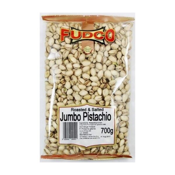 FUDCO ROASTED AND SALTED JUMBO PISTACHIOS 700G