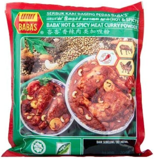 BABA'S HOT AND SPICY MEAT CURRY POWDER 250G